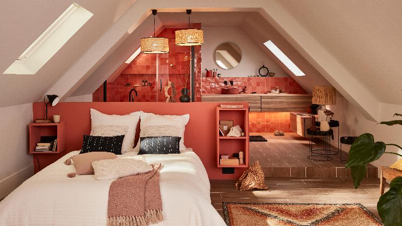 Nuancier de couleurs terracota douces et mates pour une chambre apaisante